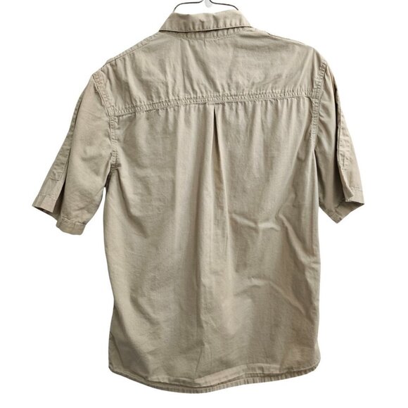 H&M Men's Button Down Khaki Short Sleeve Shirt, Size Small - Picture 2 of 10